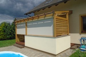 Pergola Latin a Screen Zip, realizace Bohemiaflex CS