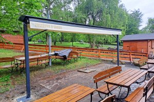 Markýzový přístřešek, ZASTÁVKA U SRUBU, realizace Bohemiaflex CS