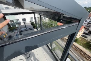 Pergola Linie + Posuvné skleněné stěny, realizace Bohemiaflex CS