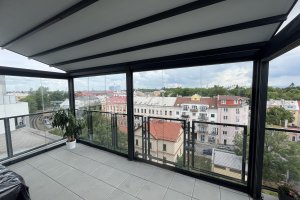 Pergola Linie + Posuvné skleněné stěny, realizace Bohemiaflex CS