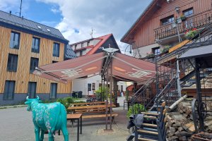 Markýzový přístřešek, Restaurace Šumava Inn, realizace Bohemiaflex CS