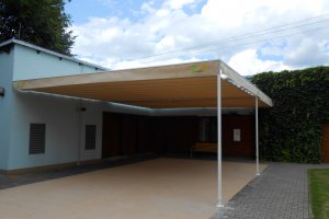 Pergola Latin 80, Domov pro seniory sv. Hedviky, Kravaře, realizace Bohemiaflex CS
