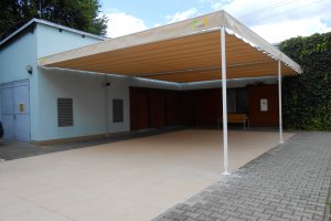 Pergola Latin 80, Domov pro seniory sv. Hedviky, Kravaře, realizace Bohemiaflex CS
