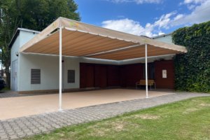 Pergola Latin 80, Domov pro seniory sv. Hedviky, Kravaře, realizace Bohemiaflex CS