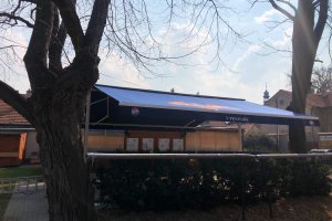 Markýzový přístřešek, RESTAURACE BOHÉMOVNA V PIVOVAŘE, Stará Boleslav, realizace Bohemiaflex CS