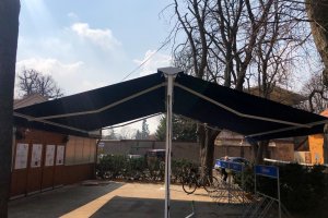 Markýzový přístřešek, RESTAURACE BOHÉMOVNA V PIVOVAŘE, Stará Boleslav, realizace Bohemiaflex CS