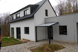 Pergola Piazza 2625x2300mm, RAL 7016, realizace Bohemiaflex CS