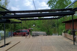 Pergola Latin 80, Sportovní areál HAMR, Praha, realizace Bohemiaflex CS