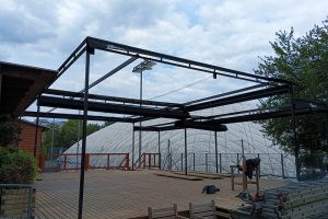 Pergola Latin 80, Sportovní areál HAMR, Praha, realizace Bohemiaflex CS