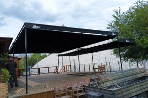 Pergola Latin 80, Sportovní areál HAMR, Praha, realizace Bohemiaflex CS