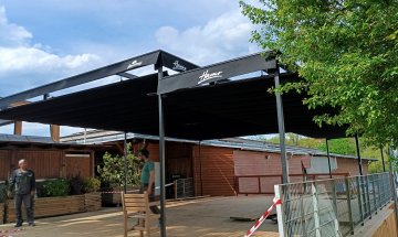 Pergola Latin 80, Sportovní areál HAMR, Praha, realizace Bohemiaflex CS