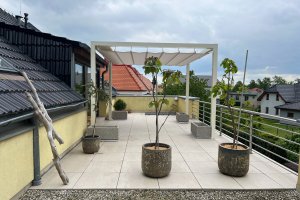 Pergola Cubolino, RAL 1013, realizace Bohemiaflex CS