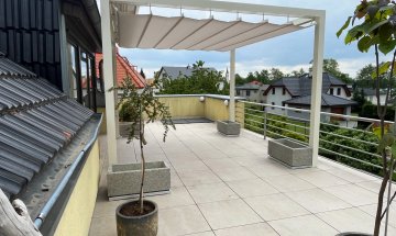 Pergola Cubolino, RAL 1013, realizace Bohemiaflex CS