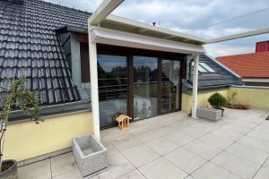 Pergola Cubolino, RAL 1013, realizace Bohemiaflex CS