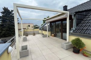 Pergola Cubolino, RAL 1013, realizace Bohemiaflex CS