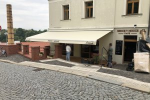 Markýza Sirius, Cafe Srdce v Mouce, Mladá Boleslav, realizace Bohemiaflex CS