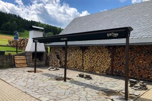 Markýzový přístřešek restaurace U Vleku, Horní Podluží, realizace Bohemiaflex CS