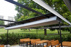 Pergola Latin 80, restaurace HASIČÁRNA 638, Brno, realizace Bohemiaflex CS