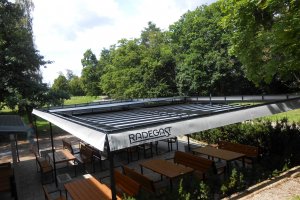 Pergola Latin 80, restaurace HASIČÁRNA 638, Brno, realizace Bohemiaflex CS