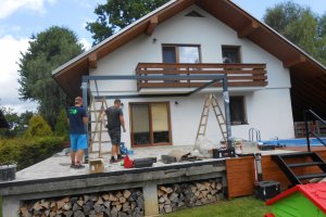 Pergola Cubolino, RAL 7016, rozměr 4590 x 4000 mm, realizace Bohemiaflex CS