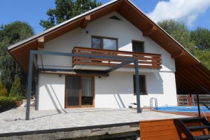 Pergola Cubolino, RAL 7016, rozměr 4590 x 4000 mm, realizace Bohemiaflex CS