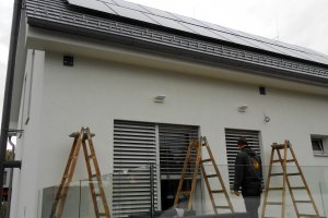 Kazetová markýza Arkobox, 5200 x 4000 mm, RAL 7016 antracitová, realizace Bohemiaflex CS
