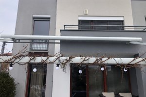 Terasová markýza Veranda Box Pergola, rozměr 5 885 x 3 560 mm, výměna potahů a servis, realizace Bohemiaflex CS