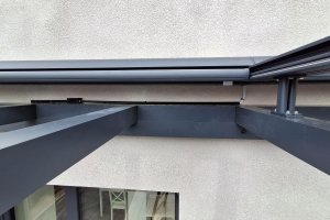 Climavelum Zip, markýza pro zimní zahradu, RAL 7016 antracit, realizace Bohemiaflex CS