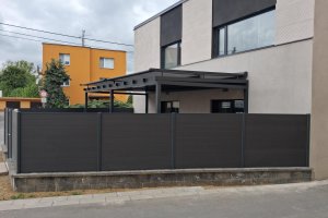Climavelum Zip, markýza pro zimní zahradu, RAL 7016 antracit, realizace Bohemiaflex CS