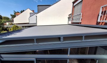 Climavelum Zip, markýza pro zimní zahradu, RAL 7016 antracit, rozměr: 5 235 mm x 4 600 mm, realizace Bohemiaflex CS