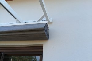 Pergola Latin 80, RAL 9010 bílá, rozměr 5 060 x 3 170 mm, realizace Bohemiaflex CS