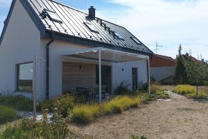 Pergola Latin 80, RAL 9010 bílá, rozměr 5 060 x 3 170 mm, realizace Bohemiaflex CS